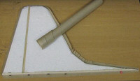 Rudder brown paper covered foam electric C130 hercules