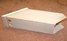 RC model airplane flaps in landing position 