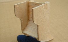 RC model airplane flaps in landing position 