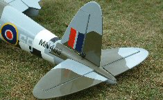 electric RC Mosquito model airplane tail surfaces 