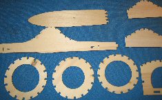 RC model laser cut parts set