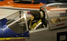 RC model airplane opening canopy