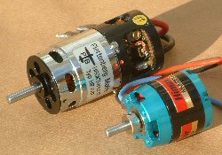 brushed and brushless electric motors for model airplanes