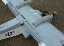 RC model aircraft flaps in landing position