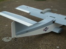 RC electric model airplane T tail